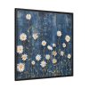 88302-115.jpg Blue Jean Embroidered Daises Framed Canvas