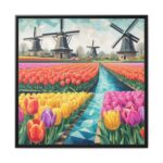 Holland Tulip Windmill Framed Canvas - Image 2