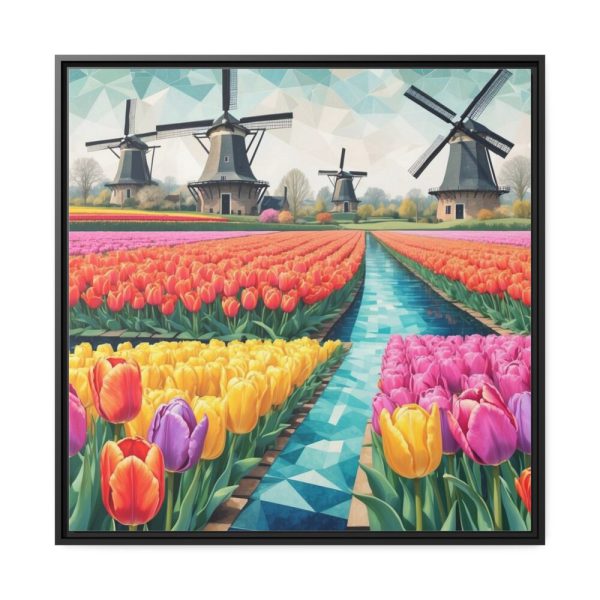 88302-121.jpg Holland Tulip Windmill Framed Canvas
