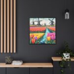 Holland Tulip Windmill Framed Canvas - Image 5