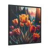 Yellow Tulips Flower Framed Canvas