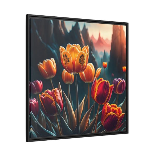 Yellow Tulips Flower Framed Canvas