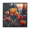 Yellow Tulips Flower Framed Canvas