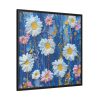88302-135.jpg Blue Jean Embroidered Daises Framed Canvas