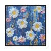 88302-136.jpg Blue Jean Embroidered Daises Framed Canvas