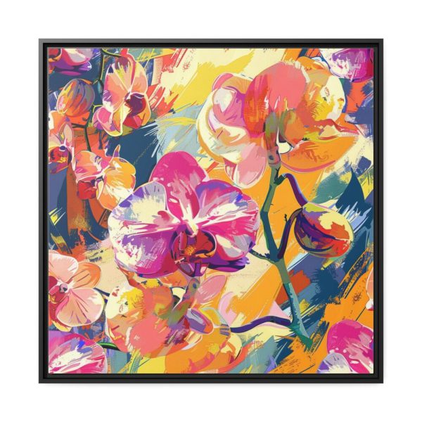 Seamless Orchid Framed Canvas