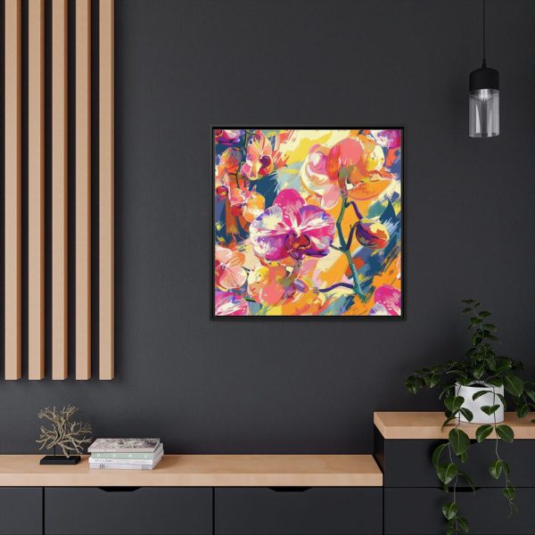 Seamless Orchid Framed Canvas