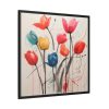 Colorful Abstract Tulips Art Framed Canvas