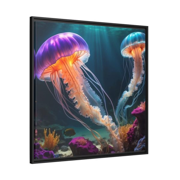 88302-175.jpg Swimming Jellyfish Framed Canvas