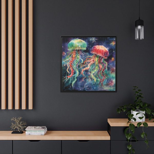 88302-184.jpg Christmas Jellyfish Nautical Framed Canvas