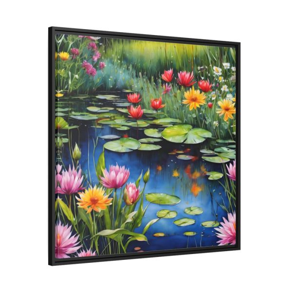 88302-190.jpg Water Lily Flowers Framed Canvas