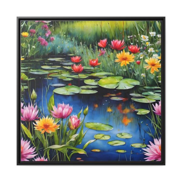 88302-191.jpg Water Lily Flowers Framed Canvas