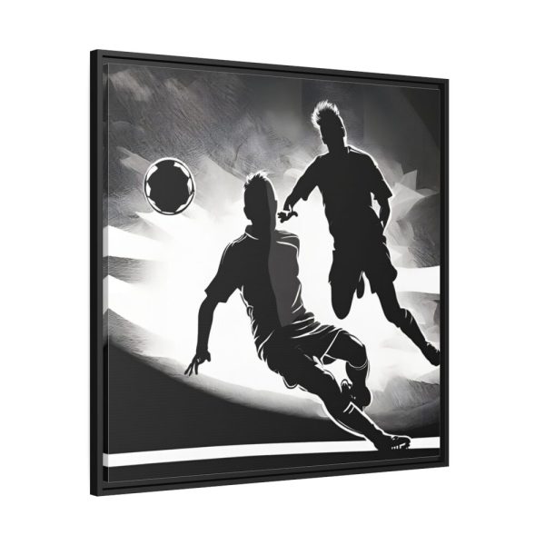 88302-20.jpg Soccer Players With The Ball Framed Canvas