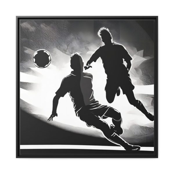 88302-21.jpg Soccer Players With The Ball Framed Canvas