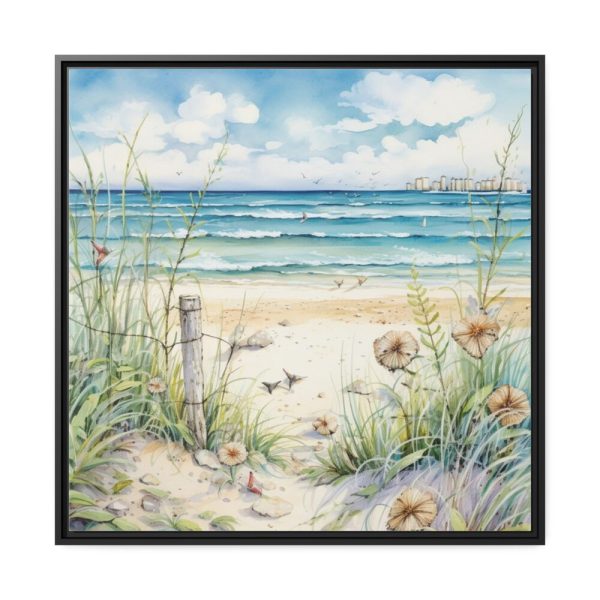 88302-41.jpg Painting of Ocean Waves Framed Canvas