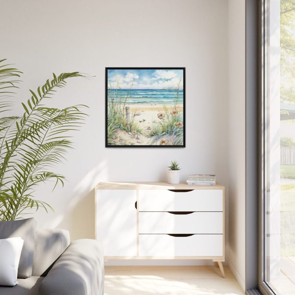 88302-43.jpg Painting of Ocean Waves Framed Canvas