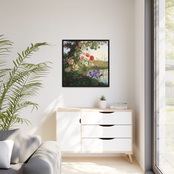 88302-53.jpg Still Life Floral Wildflowers Wreath Framed Canvas