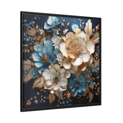 Paper Flowers Framed Canvas