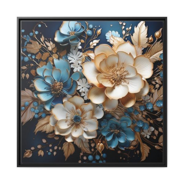 Paper Flowers Framed Canvas