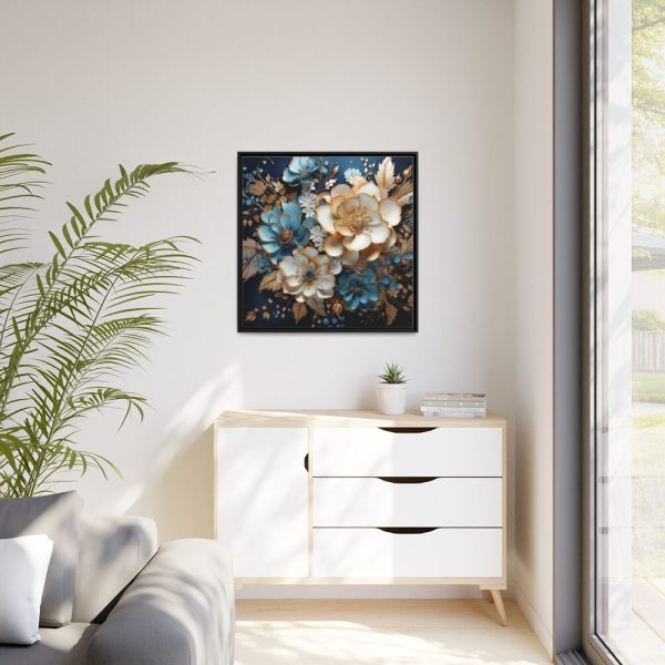 Paper Flowers Framed Canvas