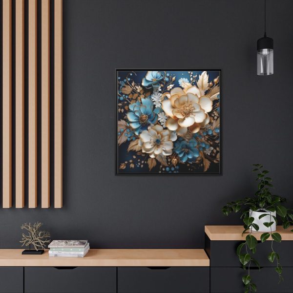 Paper Flowers Framed Canvas