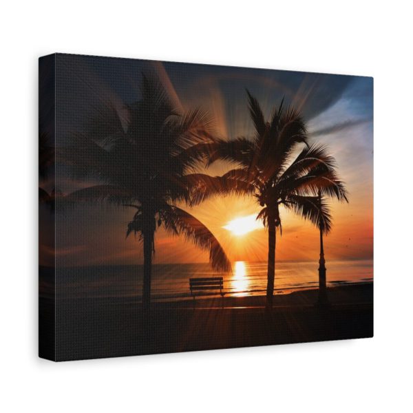 Tropical Beach Sunset Landscape II Standard Canvas