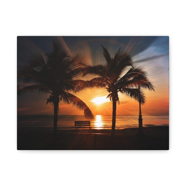 Tropical Beach Sunset Landscape II Standard Canvas