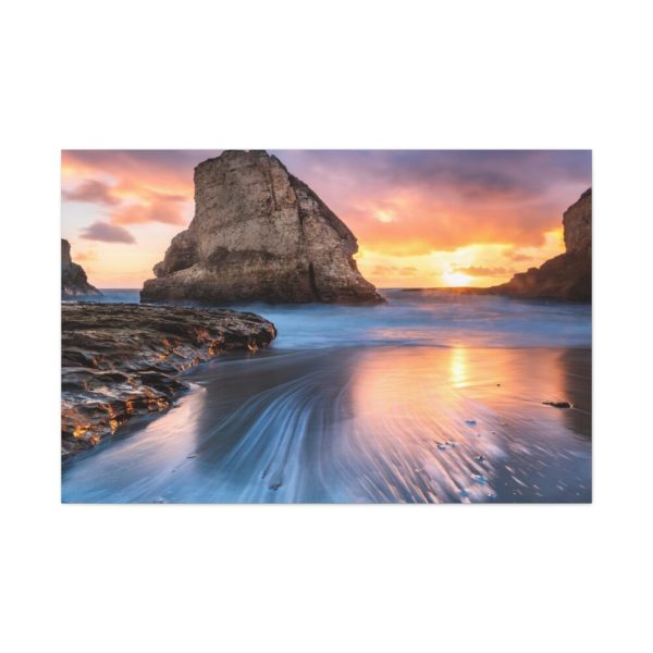 91638-1.jpg Shark Fin Cove During Sunset Standard Canvas