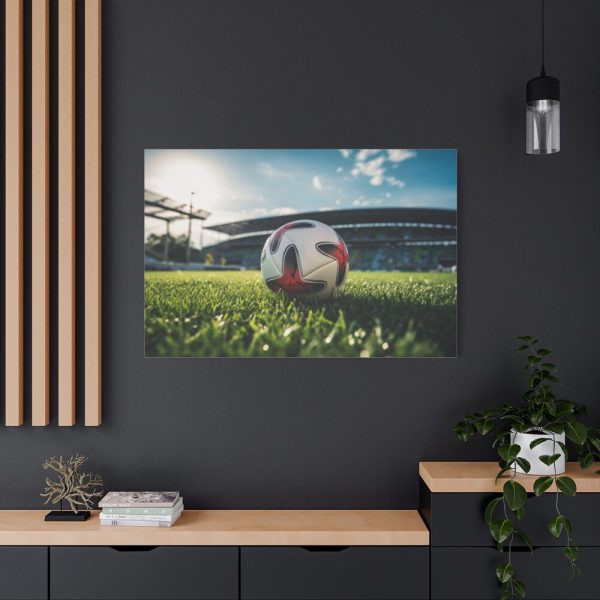 91638-178.jpg Soccer Ball On The Field Standard Canvas