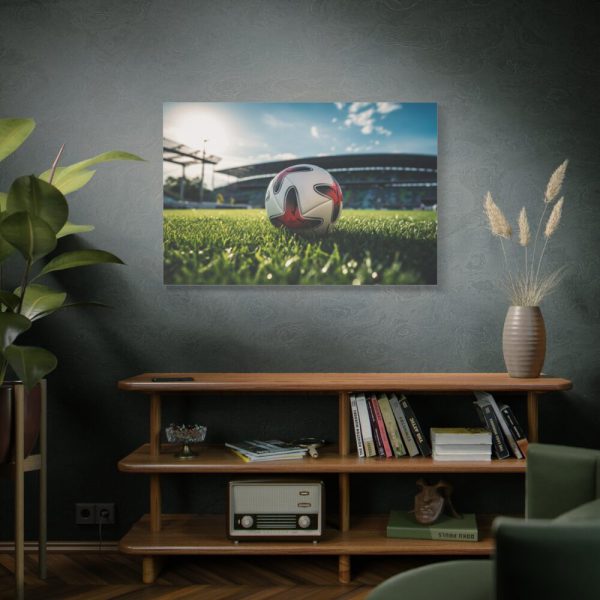 91638-179.jpg Soccer Ball On The Field Standard Canvas