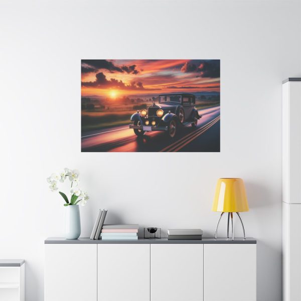 91638-187.jpg Vintage Car Driving on Road Standard Canvas