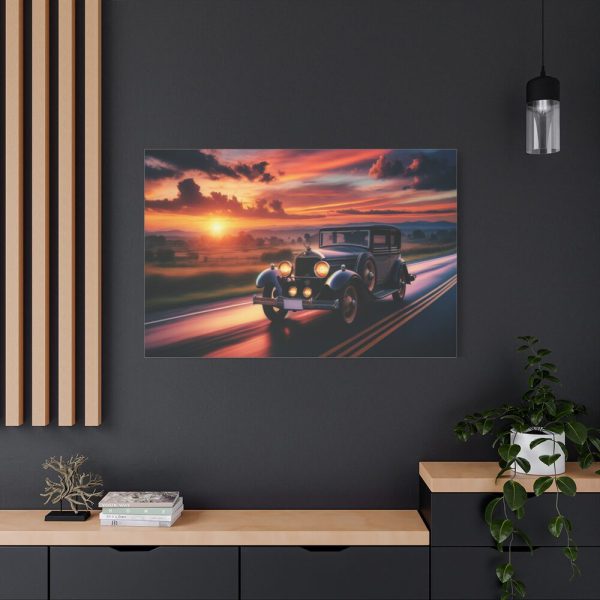 91638-188.jpg Vintage Car Driving on Road Standard Canvas
