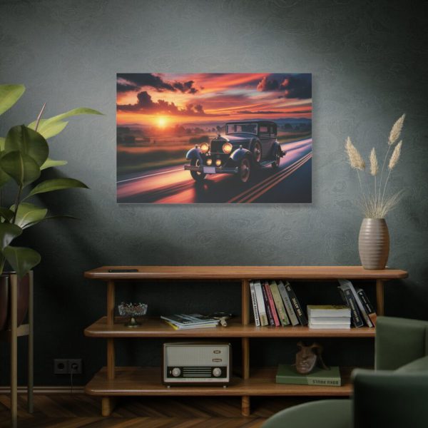 91638-189.jpg Vintage Car Driving on Road Standard Canvas