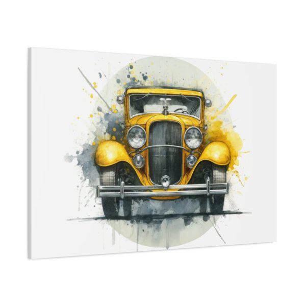 Vintage Yellow Car Standard Canvas