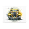 Vintage Yellow Car Standard Canvas
