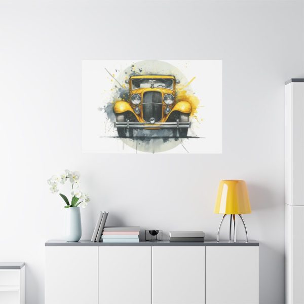 Vintage Yellow Car Standard Canvas
