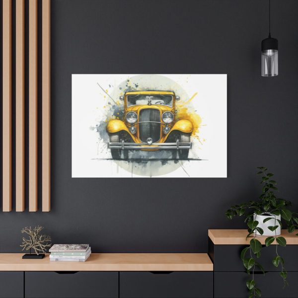 Vintage Yellow Car Standard Canvas