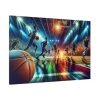 91638-195.jpg Basketball Court Scene With Players in Action Standard Canvas