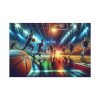 91638-196.jpg Basketball Court Scene With Players in Action Standard Canvas