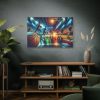 91638-199.jpg Basketball Court Scene With Players in Action Standard Canvas