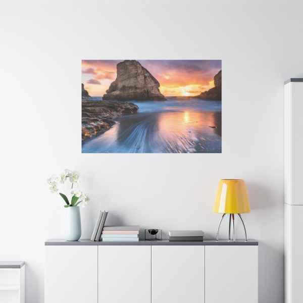 91638-2.jpg Shark Fin Cove During Sunset Standard Canvas