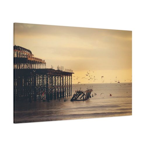 Pier Seagull Ocean Standard Canvas