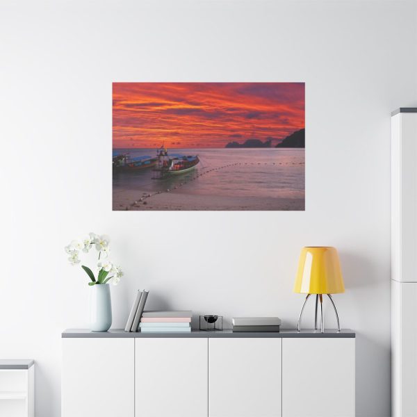91638-277.jpg Two Boats Moored on Beach Standard Canvas