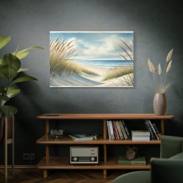 91638-309.jpg Beach Scene With Gentle Sand Dunes Standard Canvas