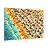 Aerial View of Vibrant Beach Scene Standard Canvas