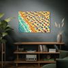 Aerial View of Vibrant Beach Scene Standard Canvas