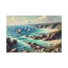 Peaceful Atmosphere With Rocky Coastline Standard Canvas