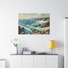 Peaceful Atmosphere With Rocky Coastline Standard Canvas