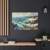 Peaceful Atmosphere With Rocky Coastline Standard Canvas