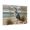 Heron on Sandy Beach Standard Canvas